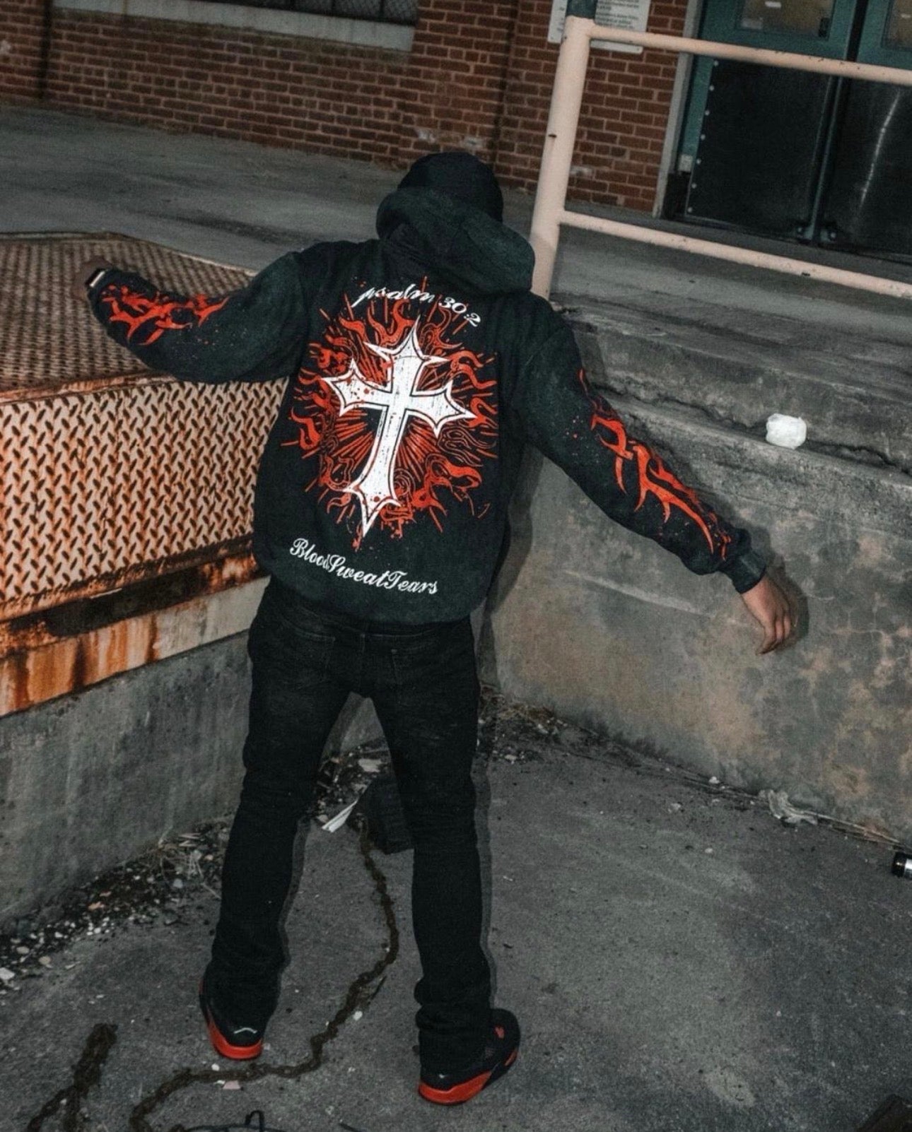 BST BLACK/RED SPLTR HOODIE