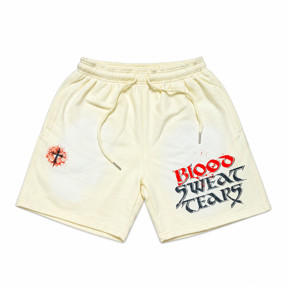 Ivory Splatter Shorts
