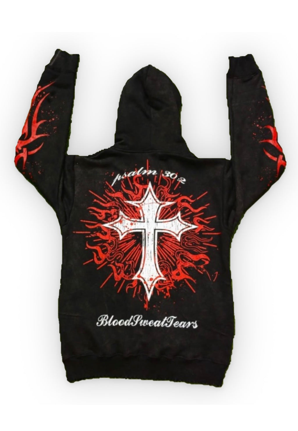 BST BLACK/RED SPLTR HOODIE